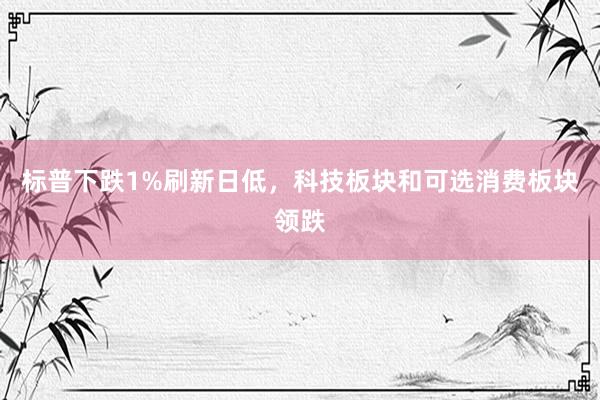 标普下跌1%刷新日低，科技板块和可选消费板块领跌