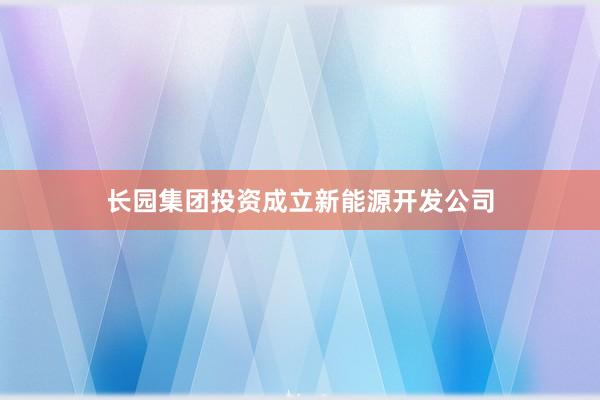 长园集团投资成立新能源开发公司