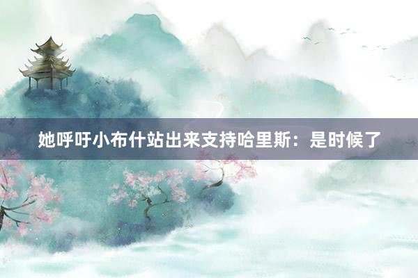 她呼吁小布什站出来支持哈里斯：是时候了