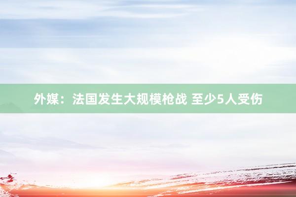 外媒：法国发生大规模枪战 至少5人受伤