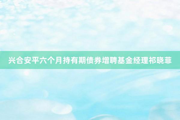 兴合安平六个月持有期债券增聘基金经理祁晓菲