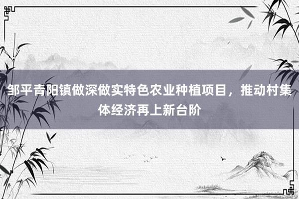 邹平青阳镇做深做实特色农业种植项目，推动村集体经济再上新台阶