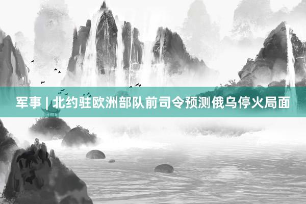 军事 | 北约驻欧洲部队前司令预测俄乌停火局面