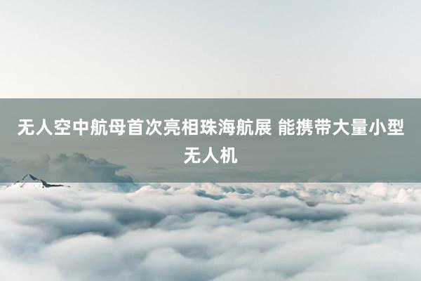 无人空中航母首次亮相珠海航展 能携带大量小型无人机