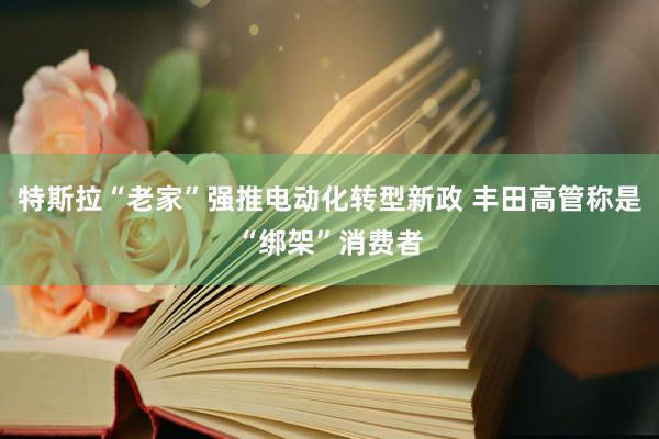 特斯拉“老家”强推电动化转型新政 丰田高管称是“绑架”消费者