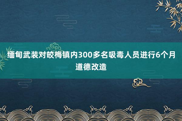 缅甸武装对皎梅镇内300多名吸毒人员进行6个月道德改造