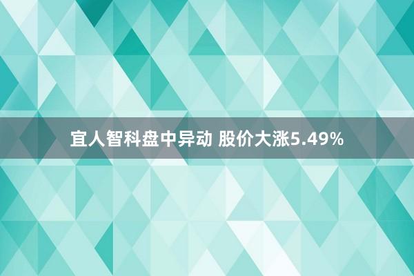 宜人智科盘中异动 股价大涨5.49%