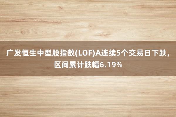 广发恒生中型股指数(LOF)A连续5个交易日下跌，区间累计跌幅6.19%