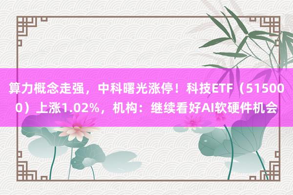 算力概念走强，中科曙光涨停！科技ETF（515000）上涨1.02%，机构：继续看好AI软硬件机会