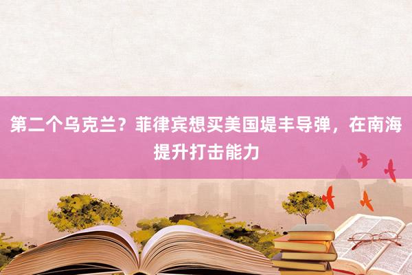 第二个乌克兰？菲律宾想买美国堤丰导弹，在南海提升打击能力