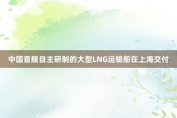 中国首艘自主研制的大型LNG运输船在上海交付