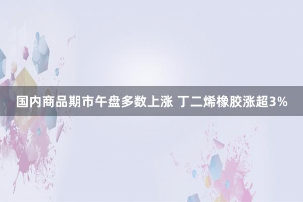 国内商品期市午盘多数上涨 丁二烯橡胶涨超3%