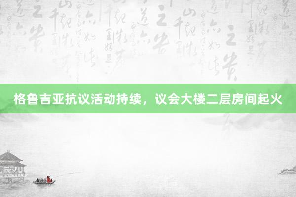 格鲁吉亚抗议活动持续，议会大楼二层房间起火