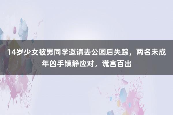 14岁少女被男同学邀请去公园后失踪，两名未成年凶手镇静应对，谎言百出