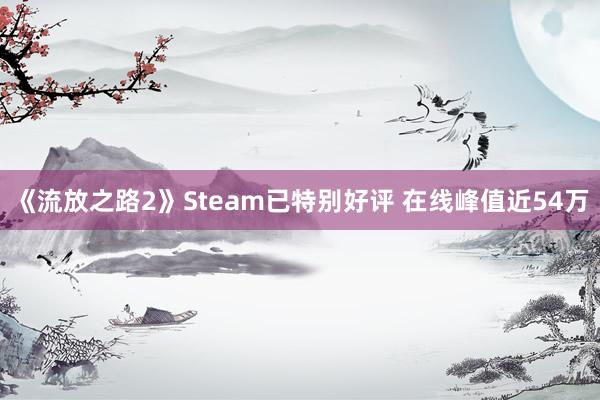 《流放之路2》Steam已特别好评 在线峰值近54万