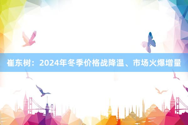 崔东树：2024年冬季价格战降温、市场火爆增量