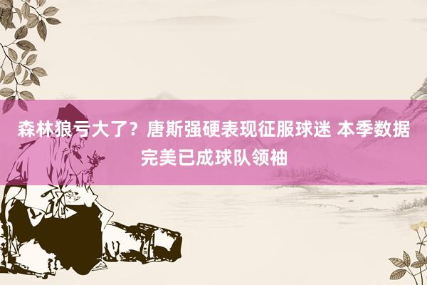 森林狼亏大了？唐斯强硬表现征服球迷 本季数据完美已成球队领袖