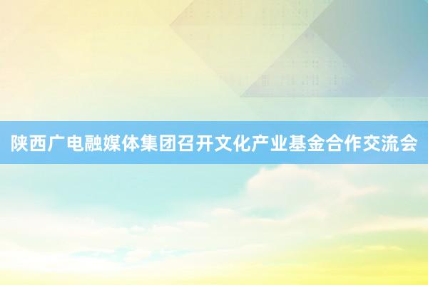 陕西广电融媒体集团召开文化产业基金合作交流会