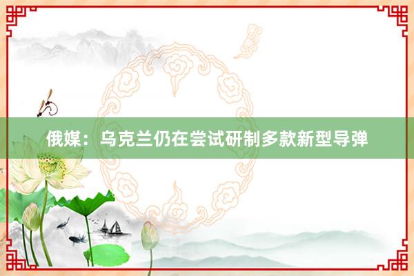 俄媒：乌克兰仍在尝试研制多款新型导弹