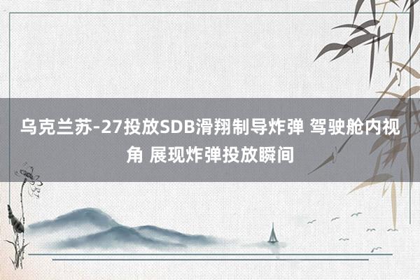 乌克兰苏-27投放SDB滑翔制导炸弹 驾驶舱内视角 展现炸弹投放瞬间