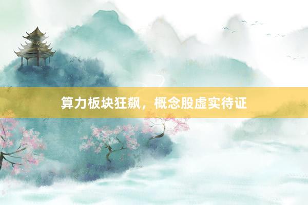 算力板块狂飙，概念股虚实待证