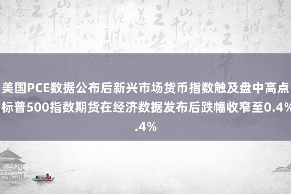 美国PCE数据公布后新兴市场货币指数触及盘中高点 标普500指数期货在经济数据发布后跌幅收窄至0.4%