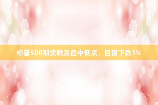 标普500期货触及盘中低点，目前下跌1%